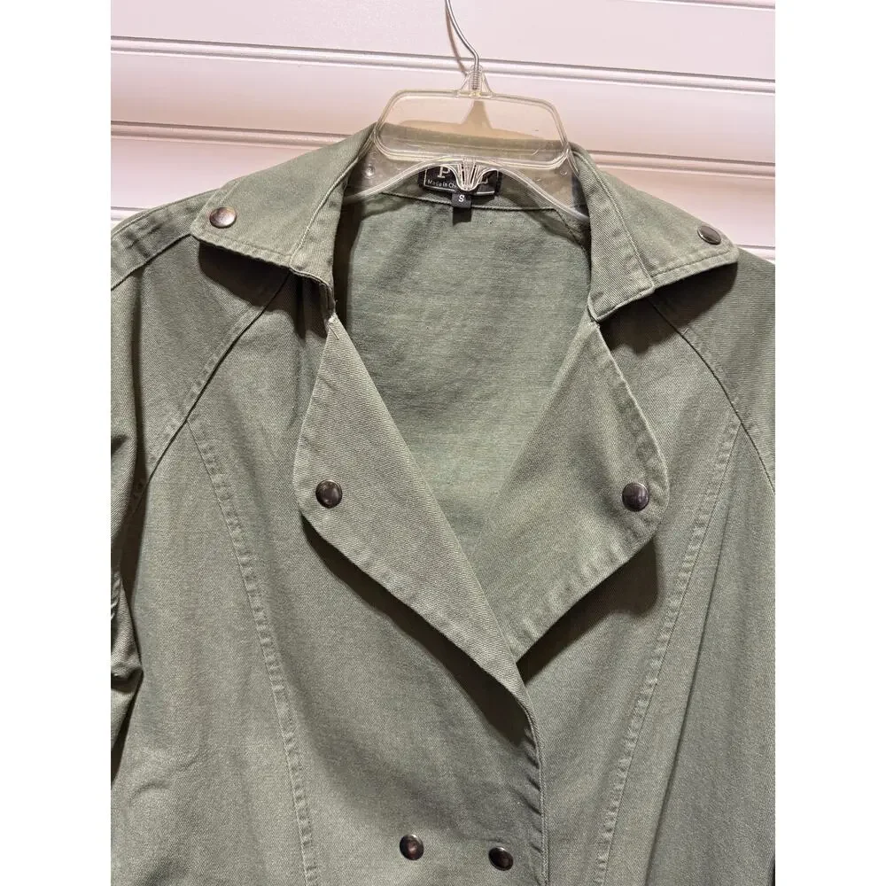POL Double Breasted Adjustable Sleeve Lightweight Jacket Size S